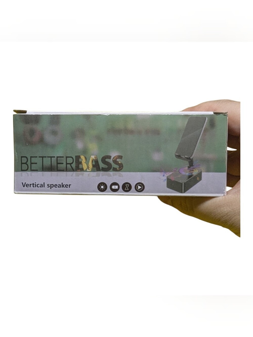 Betterbass Portable Vertical Mobile Stand Bluetooth Speaker Power Bank Black
